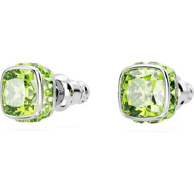 SWAROVSKI ARETES STUD CUADRADO BIRTHSTONE AGOSTO RODIO | VERDE - 3