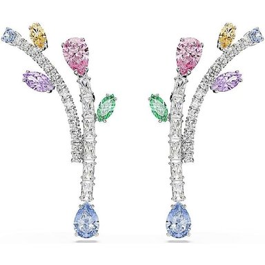 SWAROVSKI X ARIANA GRANDE ARETES COLGANTES FLORAL RODIO | MULTICOLOR - 1
