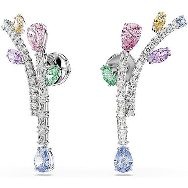 SWAROVSKI X ARIANA GRANDE ARETES COLGANTES FLORAL RODIO | MULTICOLOR - 2