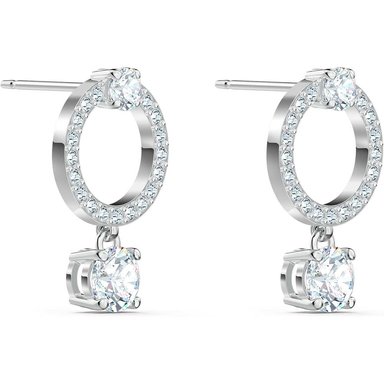 SWAROVSKI ARETES STUD CÍRCULO ATTRACT RODIO | PLATEADO - 3