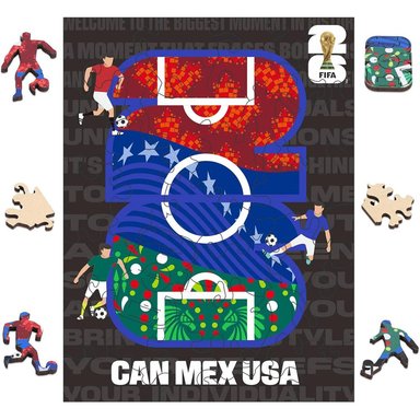 ROMPECABEZAS BOLSILLO FIFA WORLD CUP 2026 TEMATICA 26 PCS - 1