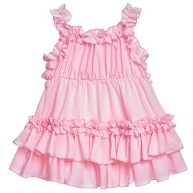 VESTIDO BEBÉ NIÑA LIMA FASHION KIDS ROSADO CAPAS Y VOLANTES - 2