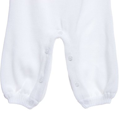 CONJUNTO ALGODÓN UNISEX LIMA FASHION KIDS BLANCO FIESTA AJUAR OVEROL HILO BEBÉ 4 PIEZAS - 3