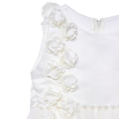 VESTIDO MAXI NIÑA LIMA FASHION KIDS BLANCO BAUTIZO BELLA FLOR - 2