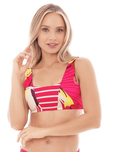 TOP BIKINI MUJER CHAMELA MULTICOLOR 28245 COPAS SUAVES - 1