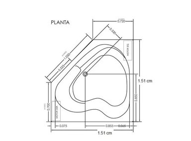 JACUZZI OMISSE OVALADO 151X151CM ESQUINERO CORAL SISTEMA HIDROMASAJE - 2
