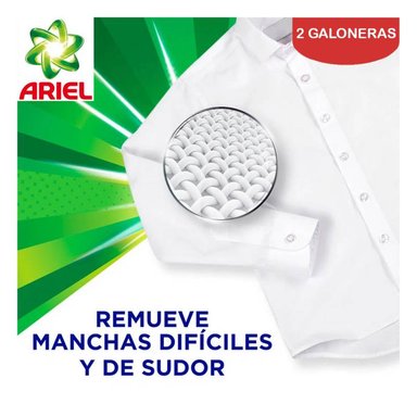 DETERGENTE LÍQUIDO ARIEL CONCENTRADO 3.7 LITROS PACK 2 GALONES - 4