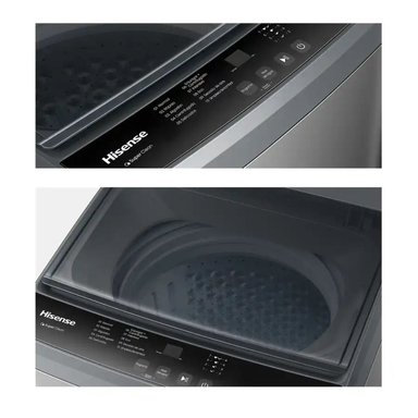 LAVADORA HISENSE TAPA TRANSPARENTE 10.5 KG CARGA SUPERIOR GRIS - WT1D1030UT - 6