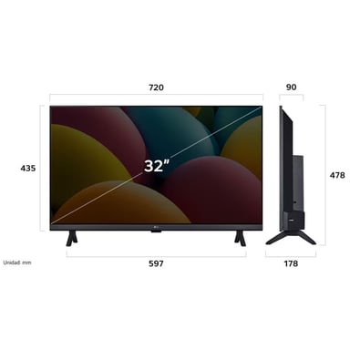 TELEVISOR LG 32 SMART TV WEBOS HUB HD LED - 32LR600BPSC + CONTROL MAGIC 2024 - 4