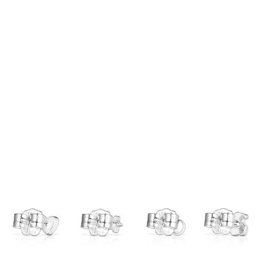 PACK 4 PENDIENTES PLATA 1 LEY PERLA CULT - 3