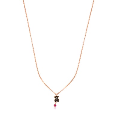 COLLAR TOUS 1 BA O ESPINELA GEMA PLATA LEY - 1