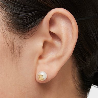 PENDIENTES ORO 1 LEY PERLA CULTIVADA 8,5 - 7