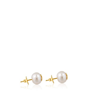 PENDIENTES ORO 1 LEY PERLA CULTIVADA - 2