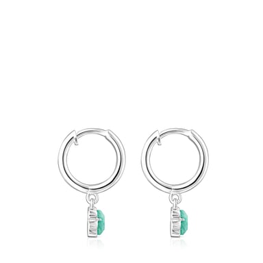 ARETES TOUS CRIOLLA 1 LEY AMAZONITA 4MM - 2