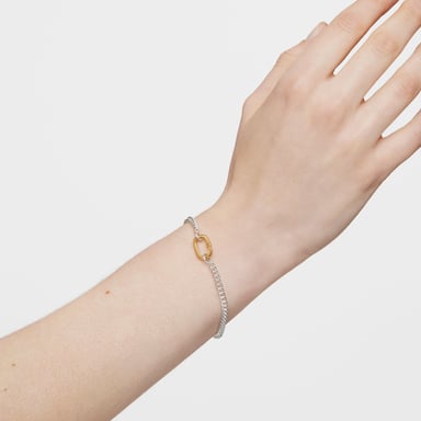 PULSERA TOUS PLATA 1ªLEY BAÑO ORO OVAL BICOL - 6