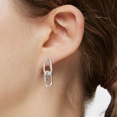 PENDIENTES TOUS PLATA 1ª LEY OVAL 10MM - 6