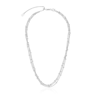 GARGANTILLA TOUS PLATA 1ªLEY 3 TIRAS 45CM - 3