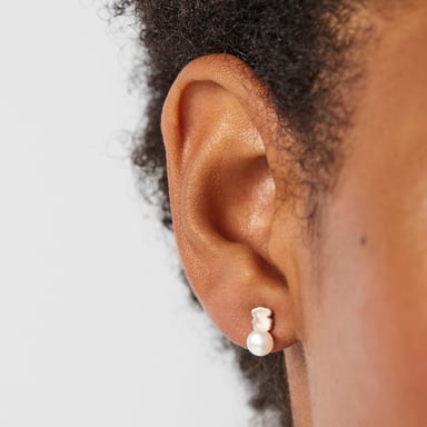 ARETE TUYO TOUS PLATA 1 LEY CUARZO PERLA CULTIVADA - 3
