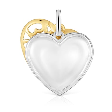 COLGANTE TOUS DIJE DOBLE CORAZÓN BICOLOR MEDALLIONS - 4