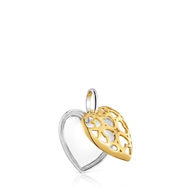 COLGANTE TOUS DIJE DOBLE CORAZÓN BICOLOR MEDALLIONS - 8