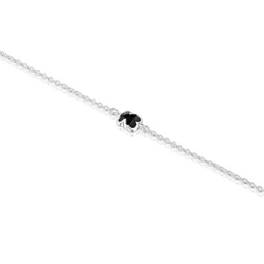 PULSERA CADENA DE PLATA Y MOTIVO OSO EN ÓNIX 6 MM ICON COLOR - 2