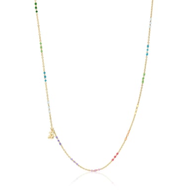 COLLAR CON BAÑO DE ORO 18 KT SOBRE PLATA Y ESMALTE BOLD BEAR - 2