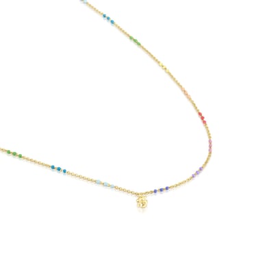 COLLAR CON BAÑO DE ORO 18 KT SOBRE PLATA Y ESMALTE BOLD BEAR - 3