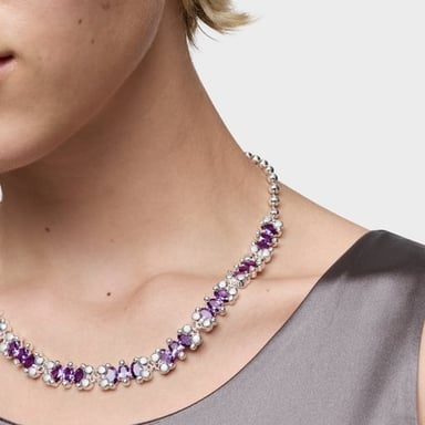 COLLAR PLATA LGG ZAFIRO LILA 45CM - 3