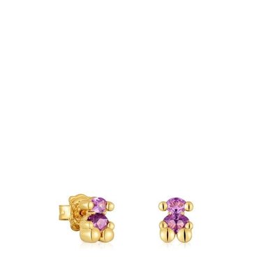 ARETE PLATA BAÑO LGG ZAFIRO LILA - 4