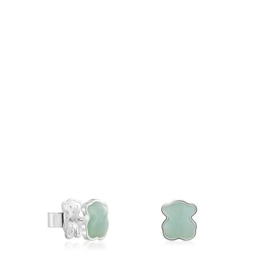 PENDIENTES PLATA 1ªLEY AMAZONITA GEMAS - 1