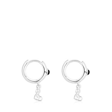PENDIENTES ARO DE PLATA CON ÓNIX Y MOTIVO OSO BOLD BEAR - 2