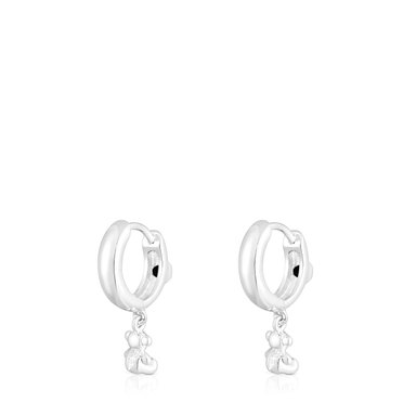 PENDIENTES ARO DE PLATA CON ÓNIX Y MOTIVO OSO BOLD BEAR - 3