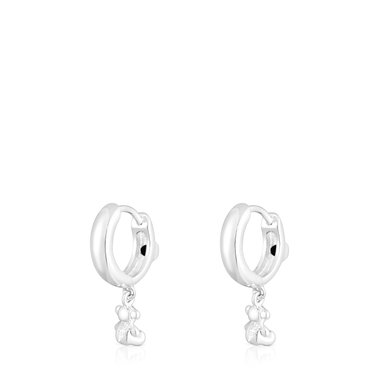 PENDIENTES ARO DE PLATA CON ÓNIX Y MOTIVO OSO BOLD BEAR - 6