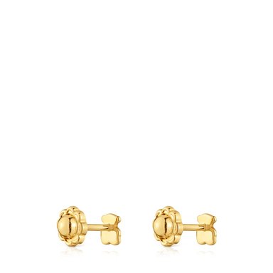ARETES ROSCA 1ERA LEY OSO DE ORO 4MM - 3