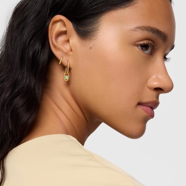 ARETES DE PLATA BAÑO 25MM AMAZONITA - 5