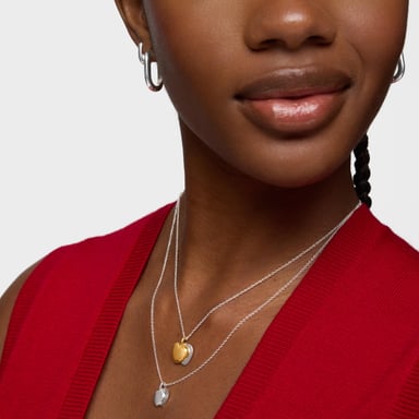 COLLAR FLACHAZO DE PLATA DOBLE CORAZON - 6