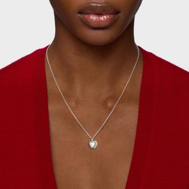 COLLAR FLACHAZO DE PLATA DOBLE CORAZON - 8