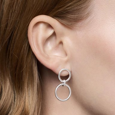 ARETES DE ARO STRAIGHT 1ERA LEY DE PLATA - 6