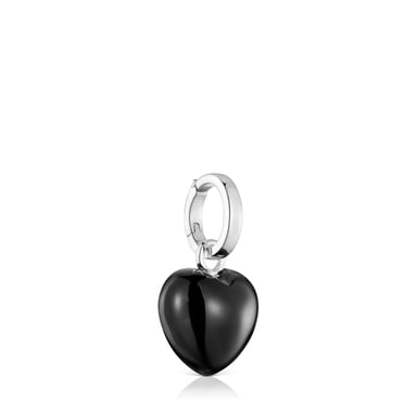 DIJE FLECHAZO PLATA Y ONIX 12MM - 2