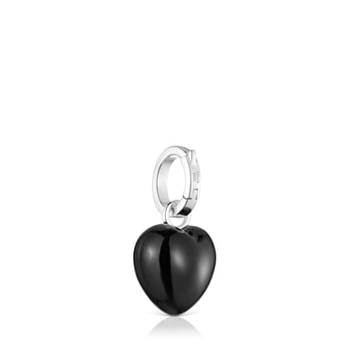 DIJE FLECHAZO PLATA Y ONIX 12MM - 3