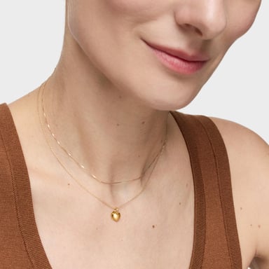 COLLAR FLECHAZO DOBLE CORAZÓN ORO - 7