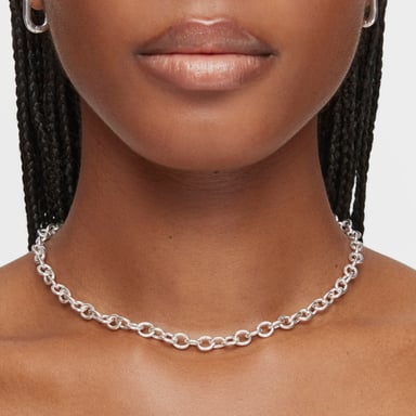 COLLAR CORTO DE PLATA 42 CM BASIC - 6