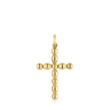COLGANTE GRANDE MOTIVO CRUZ DE ORO BASICS - 1