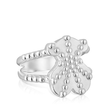 ANILLO GRANDE DE PLATA CON MOTIVO OSO TOUS GRAIN - 2
