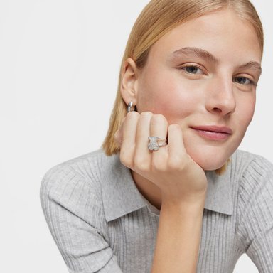 ANILLO GRANDE DE PLATA CON MOTIVO OSO TOUS GRAIN - 4