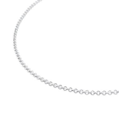 GARGANTILLA GRUESA DE PLATA CON ANILLAS, 60 CM CHAIN - 2
