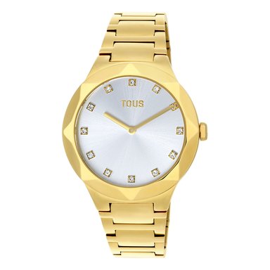 RELOJ ANALÓGICO CON BRAZALETE DE ACERO IPG DORADO KARAT - 1