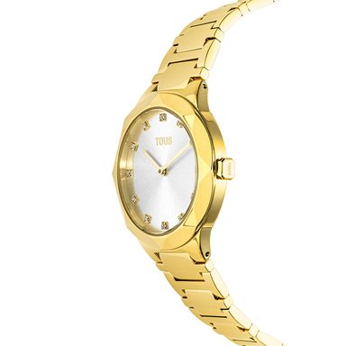 RELOJ ANALÓGICO CON BRAZALETE DE ACERO IPG DORADO KARAT - 2
