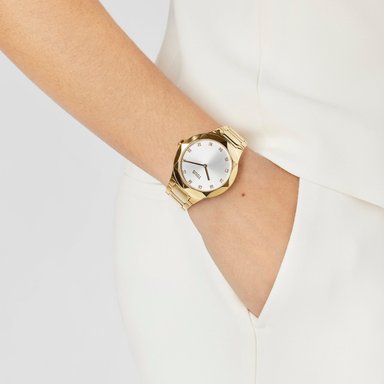 RELOJ ANALÓGICO CON BRAZALETE DE ACERO IPG DORADO KARAT - 5