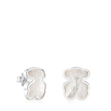 PENDIENTES PLATA 1ªLEY OSO NACAR 16MM - 1